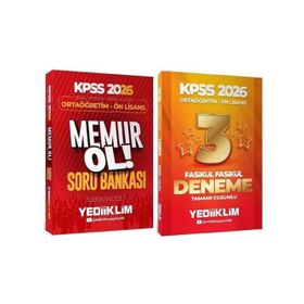 Yediiklim Yayınları 2026 KPSS Lise Ortaöğretim Genel Yetenek Genel Kültür Ön Lisans 2'li Set Memur Ol Soru Bankası ve 3 Deneme