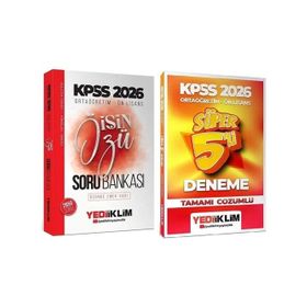Yediiklim Yayınları 2026 KPSS Lise Ortaöğretim Ön Lisans İşin Özü Genel Yetenek Genel Kültür 2'li Set Soru Bankası ve 5 Deneme