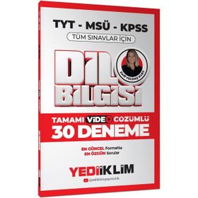 Yediiklim Yayınları 2026 KPSS MSÜ TYT Dil Bilgisi Tamamı Video Çözümlü Tüm Sınavlar için 30 Deneme