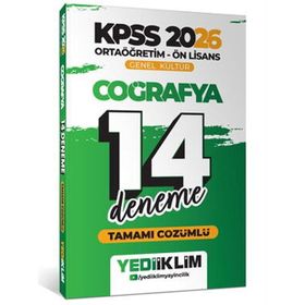 Yediiklim Yayınları 2026 KPSS Ortaöğretim Ön Lisans Genel Kültür Coğrafya Tamamı Çözümlü 14 Deneme