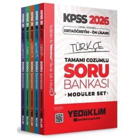 Yediiklim Yayınları 2026 KPSS Ortaöğretim Ön Lisans Genel Yetenek Genel Kültür Tamamı Çözümlü Modüler Set Soru Bankası