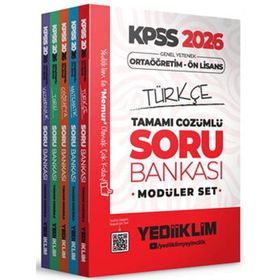 Yediiklim Yayınları 2026 KPSS Ortaöğretim Ön Lisans Genel Yetenek Genel Kültür Tamamı Çözümlü Modüler Set Soru Bankası