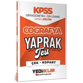 Yediiklim Yayınları 2026 KPSS Ortaöğretim Önlisans Coğrafya Çek Kopart Yaprak Test