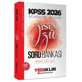 Yediiklim Yayınları 2026 KPSS Ortaöğretim Önlisans İşin Özü 2850 Soru Tek Kitap Soru Bankası