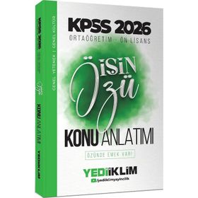 Yediiklim Yayınları 2026 KPSS Ortaöğretim Önlisans İşin Özü Tek Kitap Tamamı Renkli Konu Anlatımı
