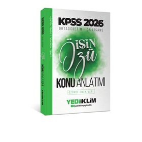 Yediiklim Yayınları 2026 KPSS Ortaöğretim Önlisans İşin Özü Tek Kitap Tamamı Renkli Konu Anlatımı
