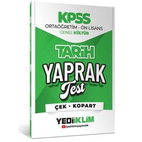 Yediiklim Yayınları 2026 KPSS Ortaöğretim Önlisans Tarih Çek Kopart Yaprak Test
