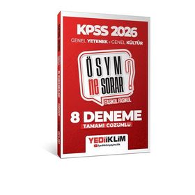 Yediiklim Yayınları 2026 KPSS ÖSYM Ne Sorar Genel Yetenek Genel Kültür Tamamı Çözümlü Fasikül 8 Deneme