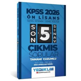 Yediiklim Yayınları 2026 Ön Lisans Genel Yetenek Genel Kültür Tamamı Çözümlü Son 5 Sınav Çıkmış Sorular