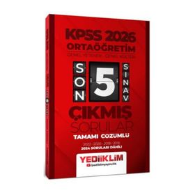 Yediiklim Yayınları 2026 Ortaöğretim Genel Yetenek Genel Kültür Tamamı Çözümlü Son 5 Sınav Çıkmış Sorular