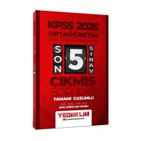 Yediiklim Yayınları 2026 Ortaöğretim Genel Yetenek Genel Kültür Tamamı Çözümlü Son 5 Sınav Çıkmış Sorular