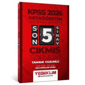 Yediiklim Yayınları 2026 Ortaöğretim Genel Yetenek Genel Kültür Tamamı Çözümlü Son 5 Sınav Çıkmış Sorular