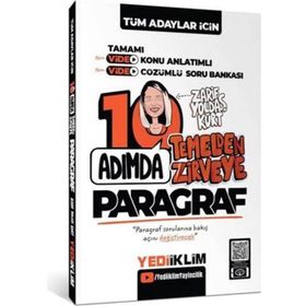 Yediiklim Yayınları 2026 Tüm Adaylar İçin 10 Adımda Paragraf Video Konu Anlatımlı ve Video Çözümlü Soru Bankası