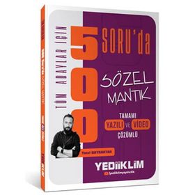 Yediiklim Yayınları 2026 Tüm Adaylar İçin 500 Soruda Tamamı Hem Video Çözümlü Hem Yazılı Çözümlü Sözel Mantık Soru Bankası