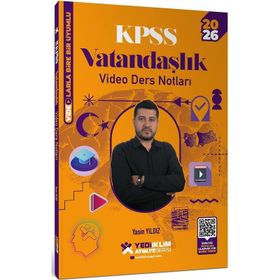 Yediiklim Yayınları Atölye Serisi 2026 KPSS Genel Kültür Vatandaşlık Video Ders Notları