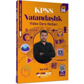 Yediiklim Yayınları Atölye Serisi 2026 KPSS Genel Kültür Vatandaşlık Video Ders Notları