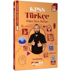 Yediiklim Yayınları Atölye Serisi 2026 KPSS Genel Yetenek Türkçe Video Ders Notları