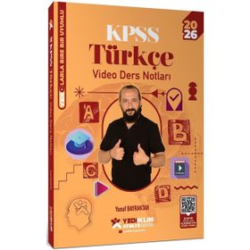 Yediiklim Yayınları Atölye Serisi 2026 KPSS Genel Yetenek Türkçe Video Ders Notları