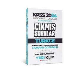 Yediiklim Yayınları KPSS 2024 Ortaöğretim-Önlisans Türkçe Konularına Göre Çıkmış Sorular