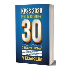Yediiklim Yayınları KPSS Eğitim Bilimleri Program Geliştirme 30 Deneme