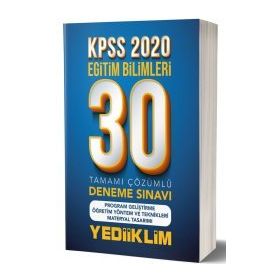 Yediiklim Yayınları KPSS Eğitim Bilimleri Program Geliştirme 30 Deneme