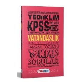 Yediiklim Yayınları KPSS Vatandaşlık Tamamı Çözümlü Çıkmış Sorular