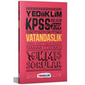 Yediiklim Yayınları KPSS Vatandaşlık Tamamı Çözümlü Çıkmış Sorular