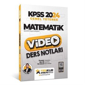 Yediiklim Yayınları Mehmet Bilge Yıldız 2024 Kpss Atölye Serisi Matematik Video Ders Notları