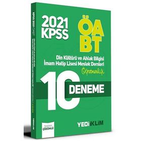 Yediiklim Yayınları ÖABT Din Kültürü Ve Ahlak Bilgisi Öğretmenliği Tamamı Çözümlü 10 Deneme