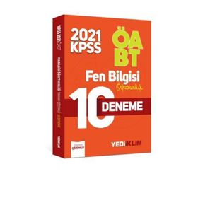 Yediiklim Yayınları ÖABT Fen Bilgisi Öğretmenliği Tamamı Çözümlü 10 Deneme