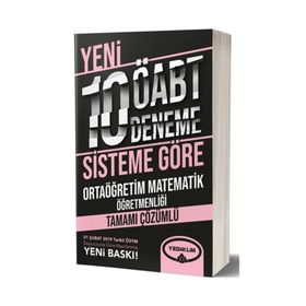 Yediiklim Yayınları ÖABT Ortaöğretim Matematik Öğretmenliği Tamamı Çözümlü 10 Deneme