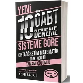 Yediiklim Yayınları ÖABT Ortaöğretim Matematik Öğretmenliği Tamamı Çözümlü 10 Deneme