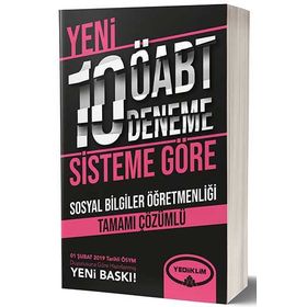 Yediiklim Yayınları ÖABT Sosyal Bilgiler Öğretmenliği Tamamı Çözümlü 10 Deneme