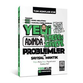 Yediiklim Yayınları - Tüm Adaylar için Yedi Adımda Temelden Zirveye Problemler ve Sayısal Mantık Konu Anlatımlı Video Çözümlü Soru Bankası