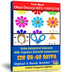 Yeni Nesil Okul Öncesi Kes Yapıştır Etkinlik Kitabı Enine Boyuna Eğitim