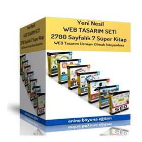 Yeni Nesil WEB Tasarım Uzmanlık Eğitim Seti 7 Kitap Enine Boyuna Eğitim