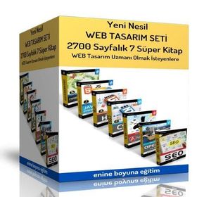 Yeni Nesil WEB Tasarım Uzmanlık Eğitim Seti 7 Kitap Enine Boyuna Eğitim