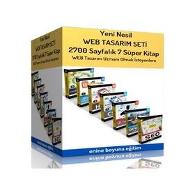 Yeni Nesil WEB Tasarım Uzmanlık Eğitim Seti 7 Kitap Enine Boyuna Eğitim