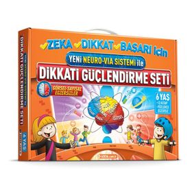 Yeni Neuro-Via Sistemi ile Dikkati Güçlendirme Seti 6 Yaş 3 Kitap - Osman Abalı