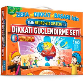 Yeni Neuro-Via Sistemi ile Dikkati Güçlendirme Seti 6 Yaş 3 Kitap - Osman Abalı