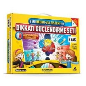 Yeni Neuro-Via Sistemi ile Dikkati Güçlendirme Seti 8 Yaş 3 Kitap - Osman Abalı