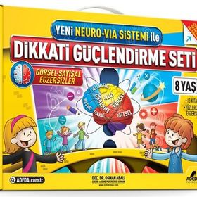 Yeni Neuro-Via Sistemi ile Dikkati Güçlendirme Seti 8 Yaş 3 Kitap - Osman Abalı
