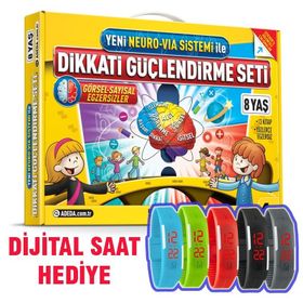 Yeni Neuro-Via Sistemi ile Dikkati Güçlendirme Seti 8 Yaş 3 Kitap - Osman Abalı