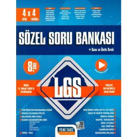 Yeni Tarz Yayınları 8. Sınıf LGS 4 Ders x 4 Fasikül Sözel Yetenek Soru Bankası