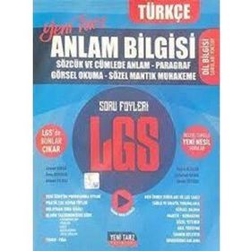 Yeni Tarz Yayınları 8. Sınıf LGS Anlam Bilgisi Soru Föyleri