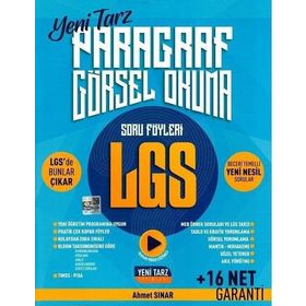 Yeni Tarz Yayınları 8. Sınıf LGS Paragraf Görsel Okuma Soru Föyleri