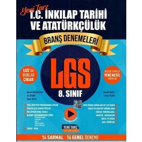 Yeni Tarz Yayınları 8. Sınıf T.C. İnkılap Tarihi ve Atatürkçülük Branş Denemeleri