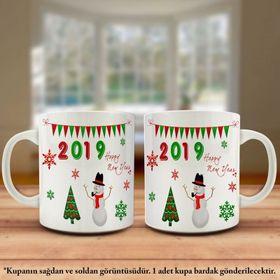Yeni Yıl 2019 Kardan Adam Mizahi Happy New Year Kupa Bardak
