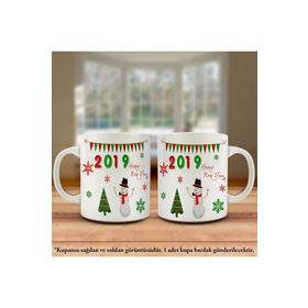 Yeni Yıl 2019 Kardan Adam Mizahi Happy New Year Kupa Bardak