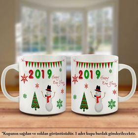 Yeni Yıl 2019 Kardan Adam Mizahi Happy New Year Kupa Bardak